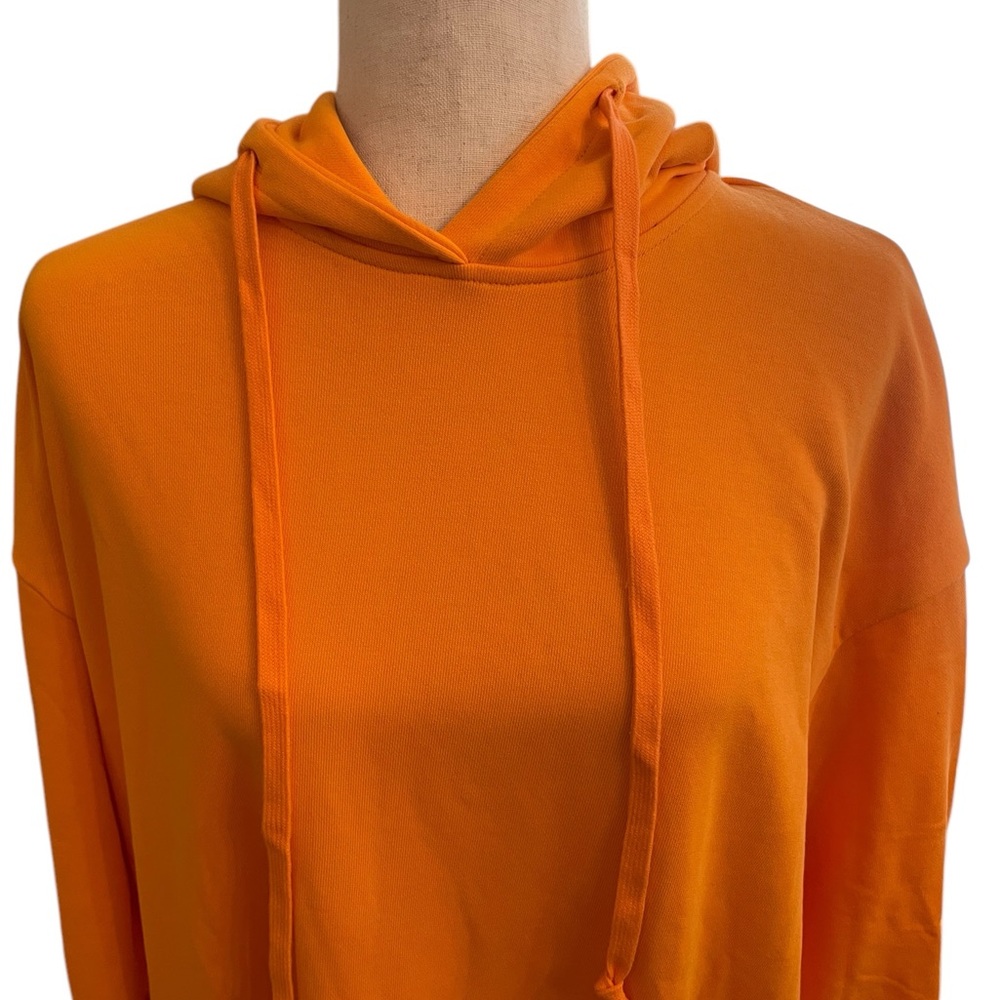 NAP Loungewear Pullover Sweatshirt Hoodie Midi Dress Orange - Picture 2 of 13